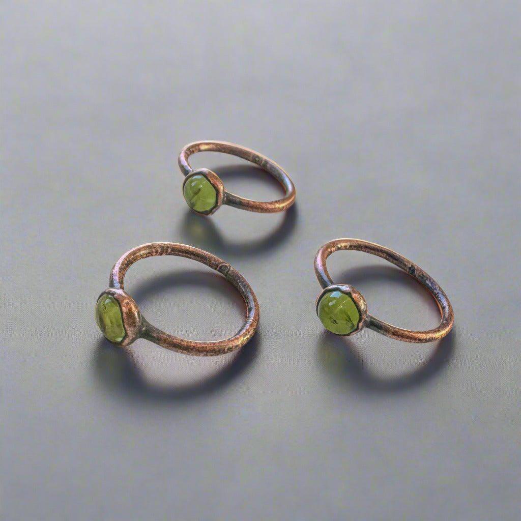Copper Peridot Ring - A Symbol of Renewal & Joy | By Blackbird & Sage