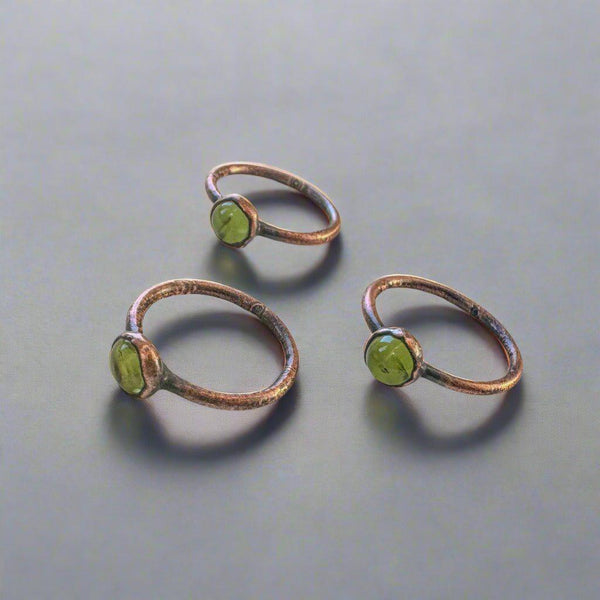 Copper Peridot Ring - A Symbol of Renewal & Joy | By Blackbird & Sage