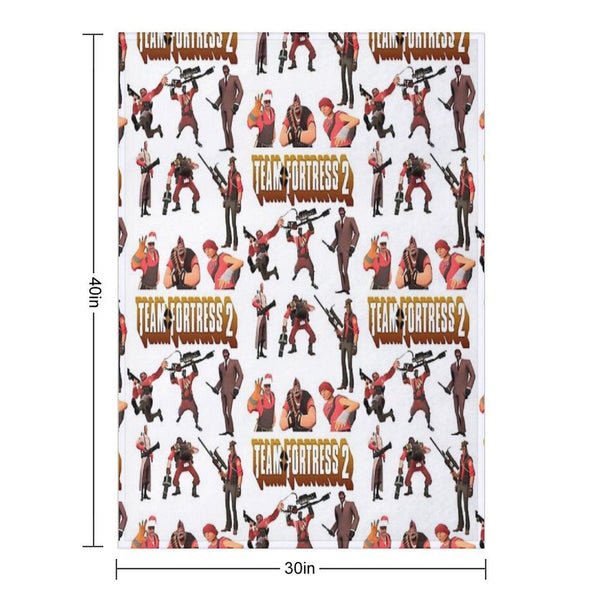 Team Fortress 2 - All Characters  Classes with TF2 Logo Throw Blanket