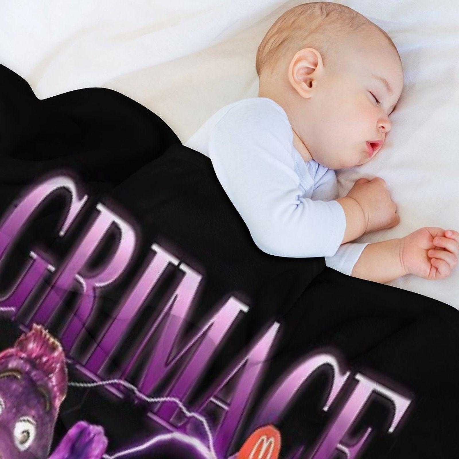 Grimace in 90s Throw Blanket
