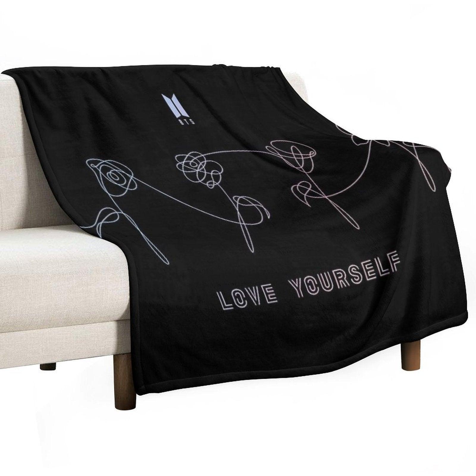 BTS LOVE YOURSELF FLOWER #1 Throw Blanket