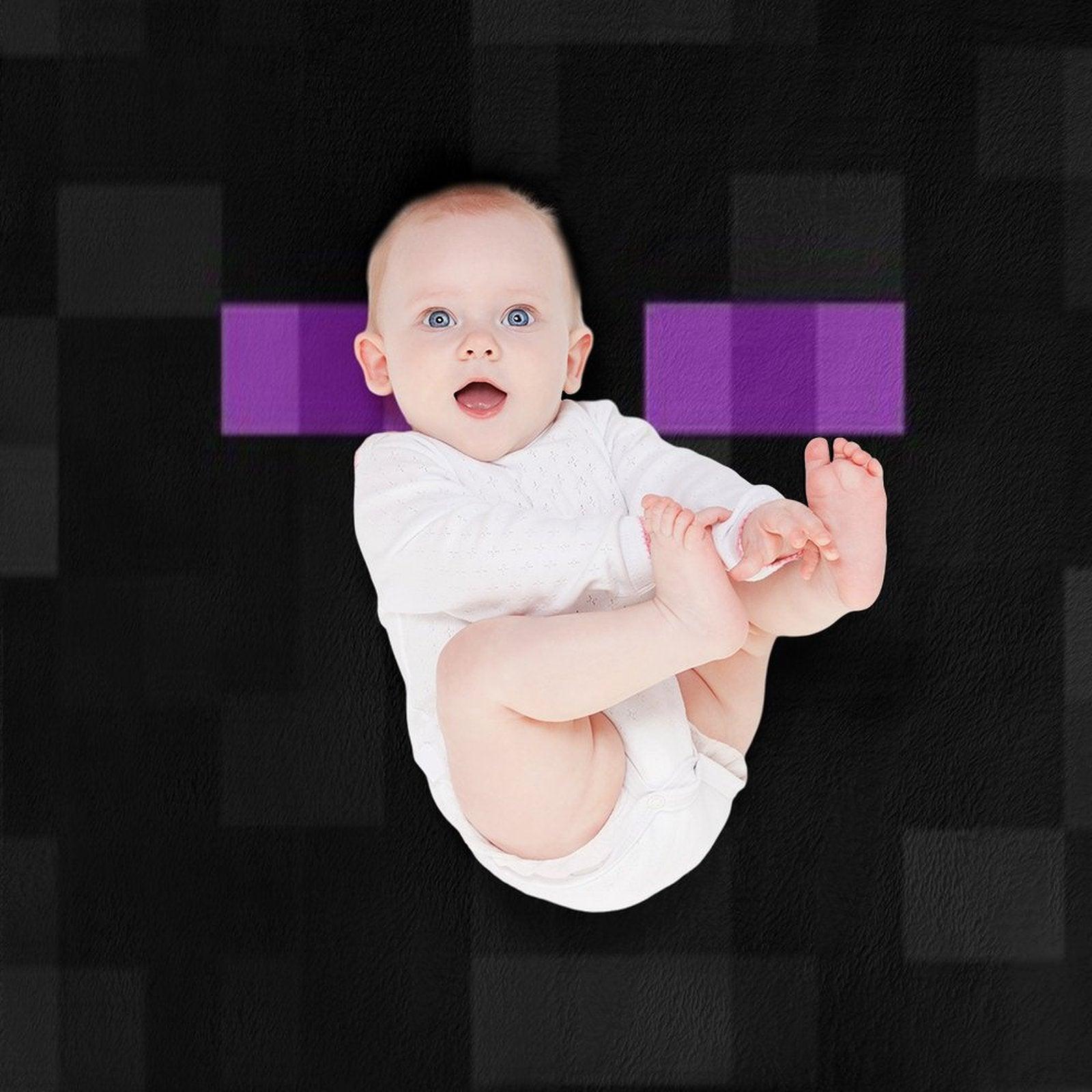 Enderman Pattern Throw Blanket