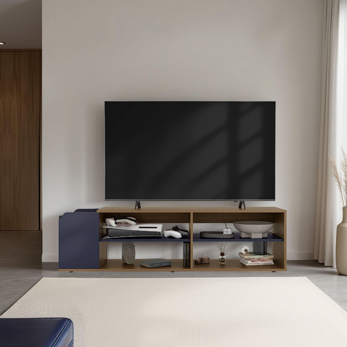 Solene TV Stand with Open Shelves for Various Modern Storage