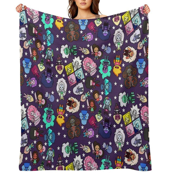 Crystal Gems Throw Blanket