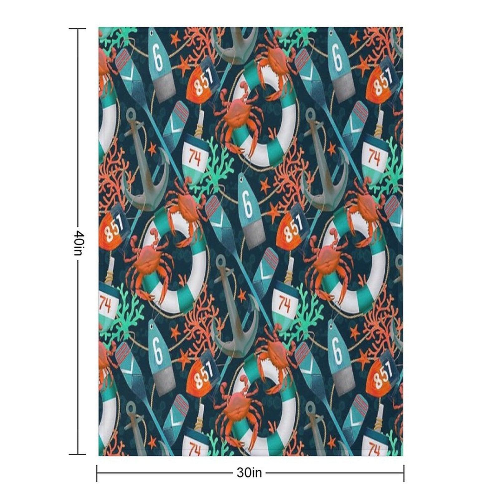 Nautical Junkyard Throw Blanket