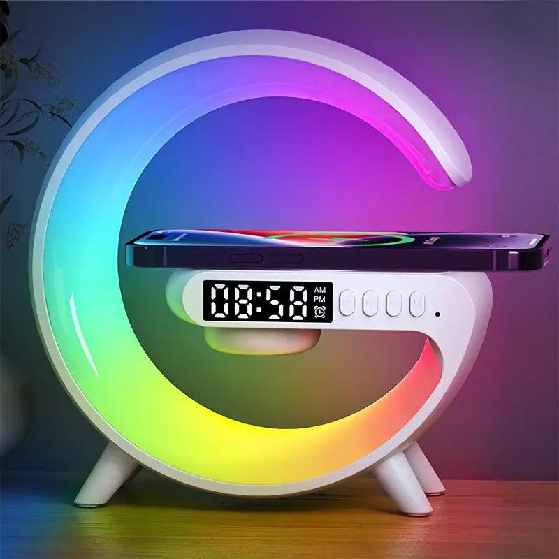 Smart LED Bluetooth Speaker Alarm Clock - 5-in-1 Multifunctional Device