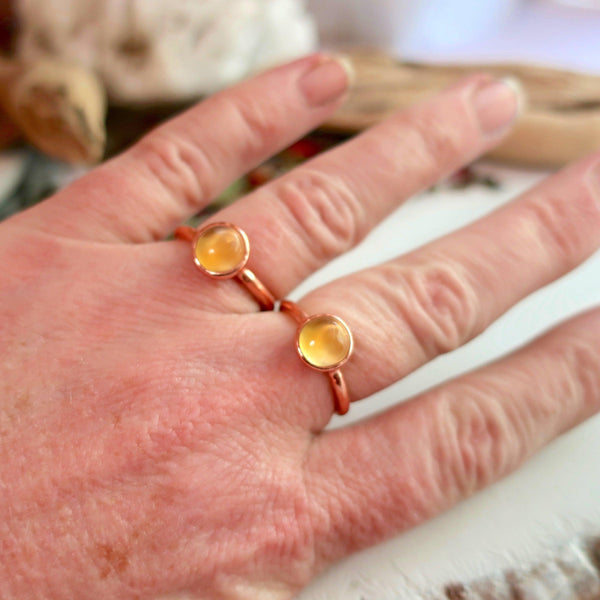 Citrine Copper Ring Celebrating Joyful Abundance| By Blackbird & Sage