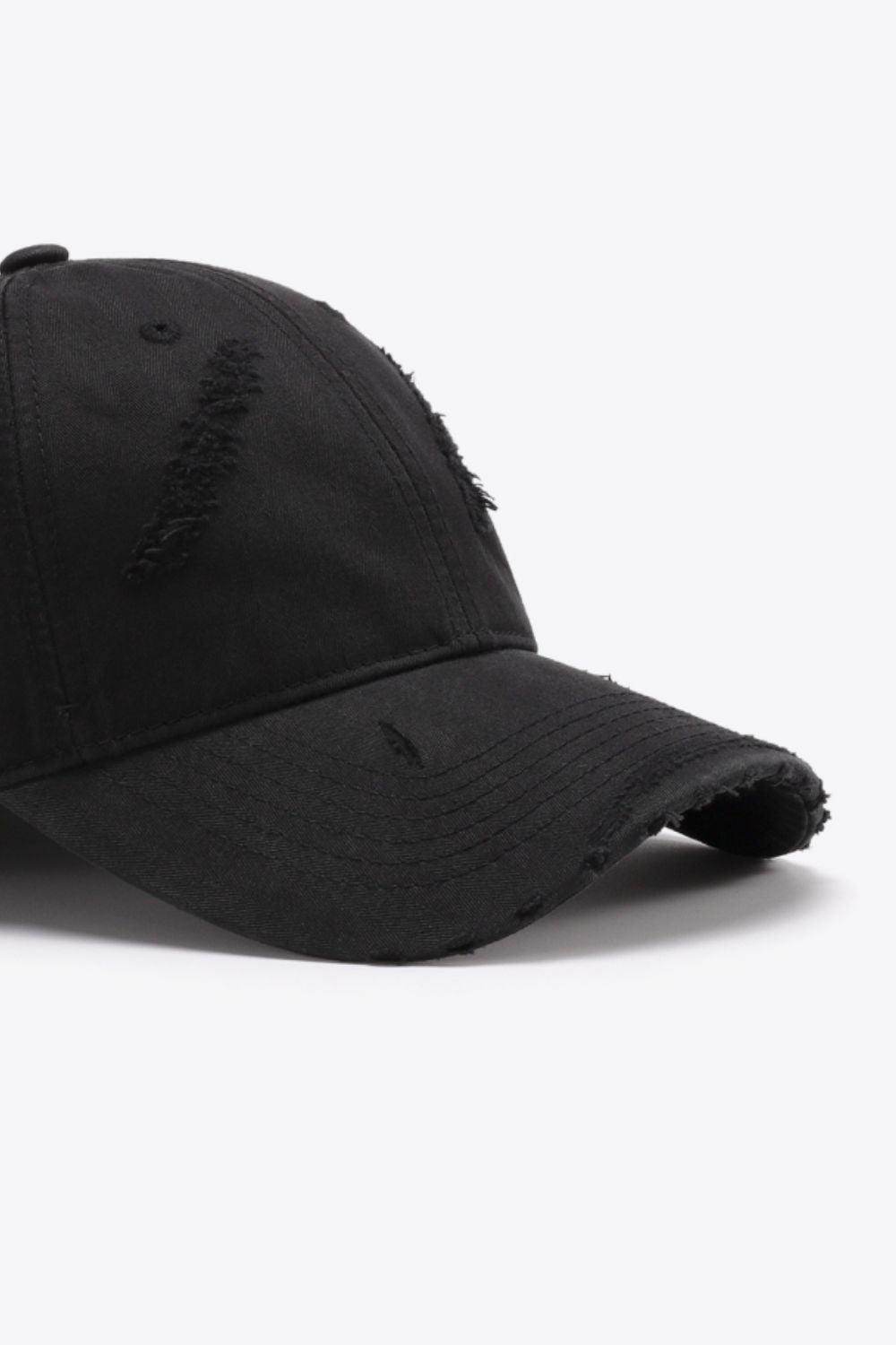 Distressed Adjustable Baseball Cap for Casual Style