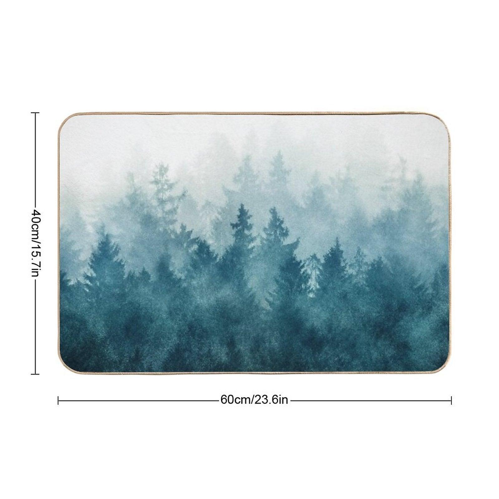 The Heart Of My Heart  So Far From Home In A Misty Foggy Fall Wilderness Forest Bath Mat