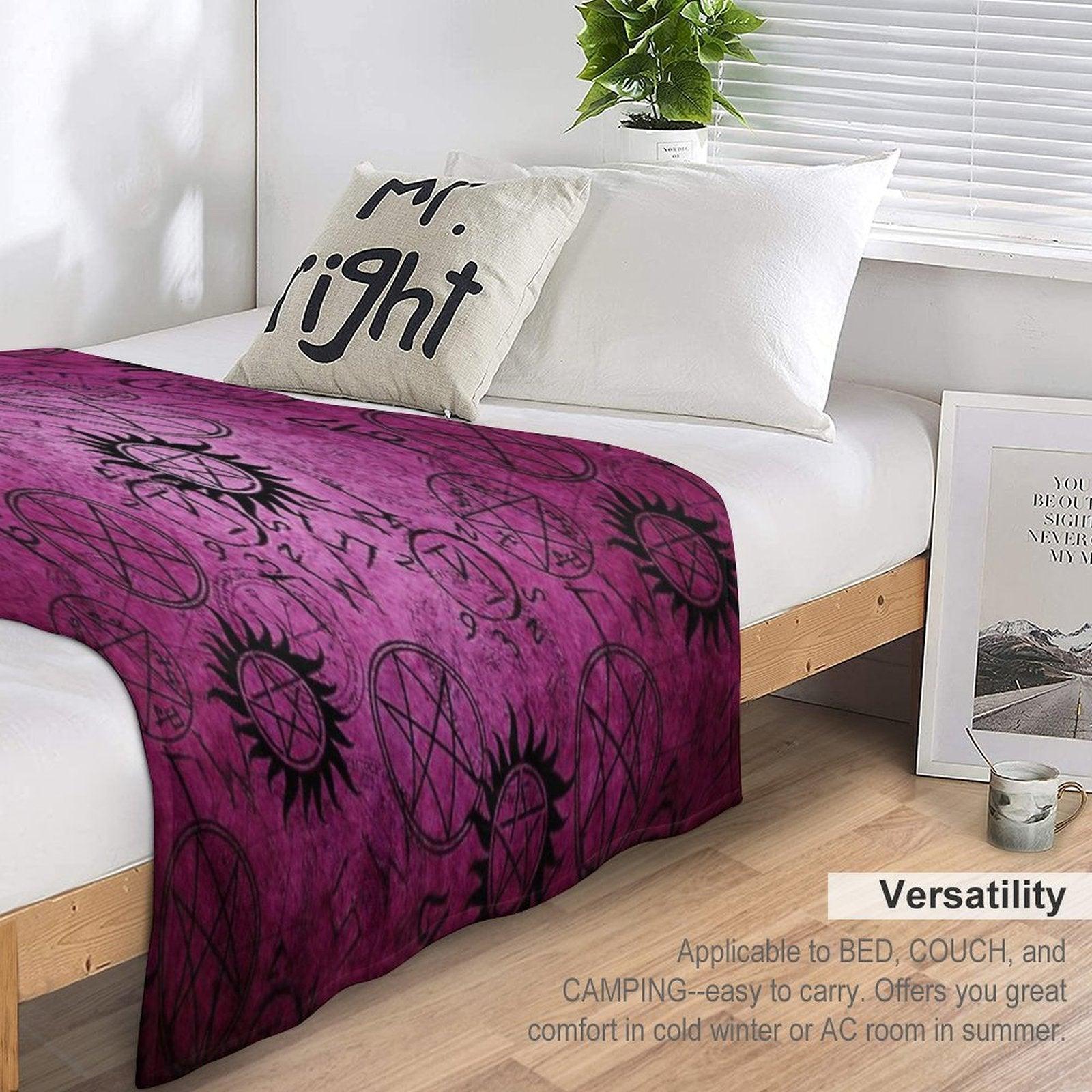 Supernatural Dark Pink Throw Blanket