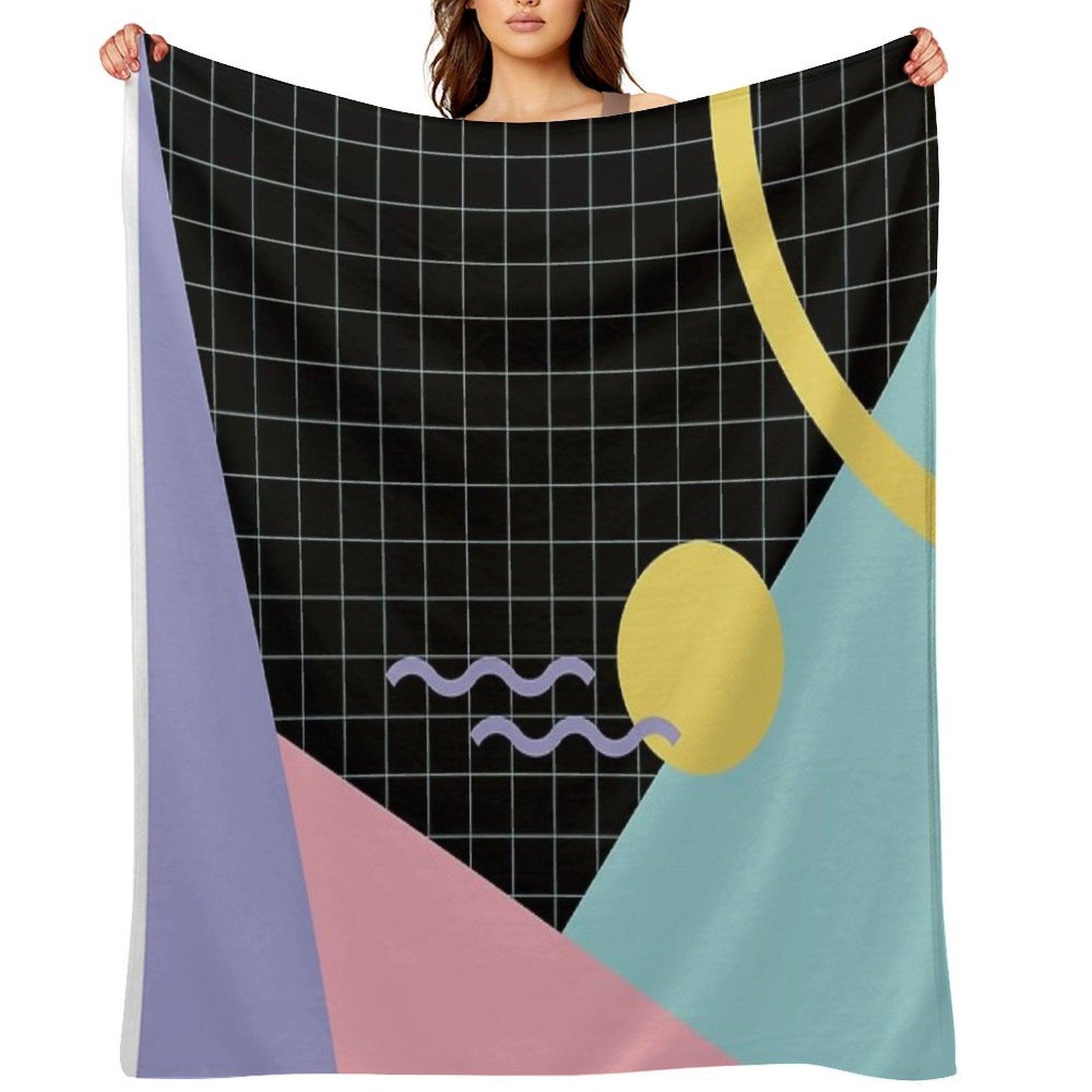 Memphis Pattern 7 - Retro 80s  90s Throw Blanket