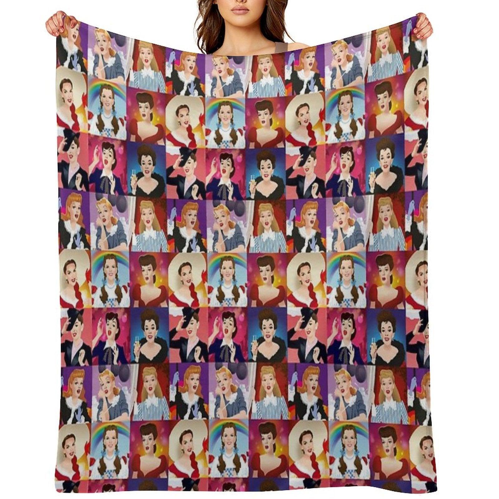 Faces of Judy Throw Blanket