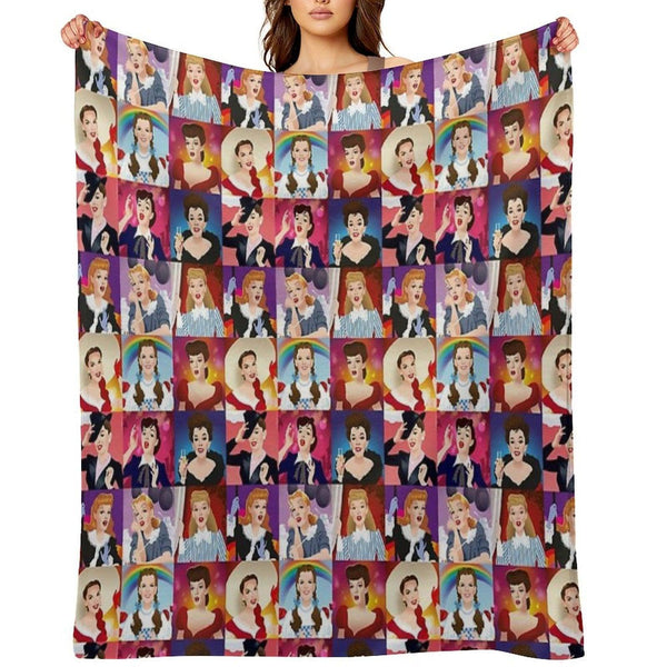 Faces of Judy Throw Blanket