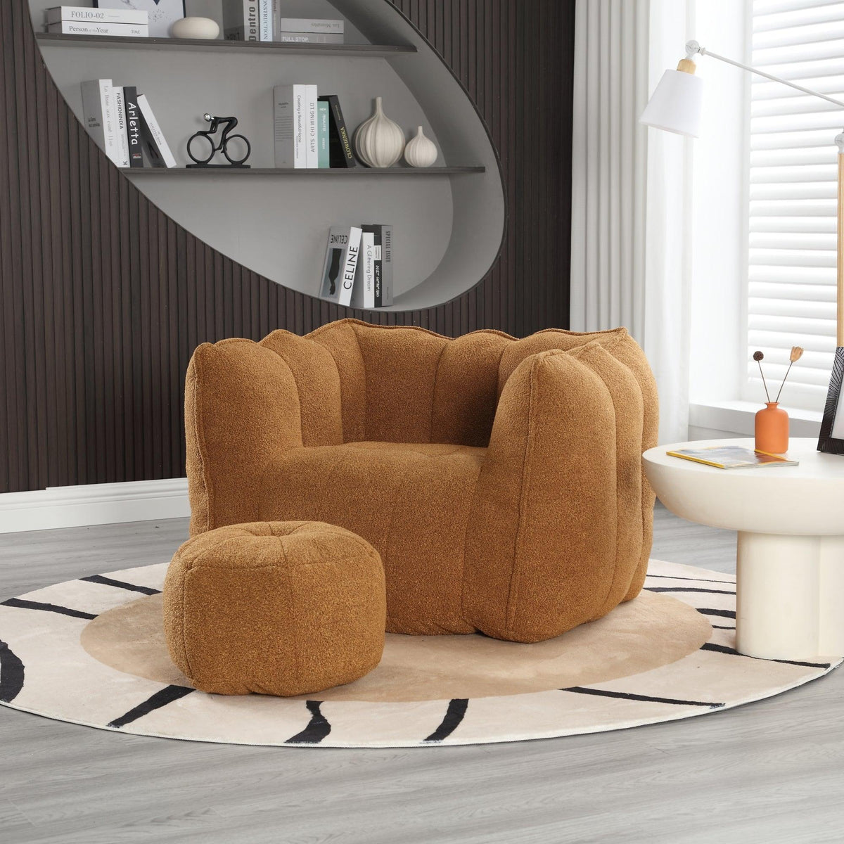 Soft Bean Bag Chair with High Resilient Foam
