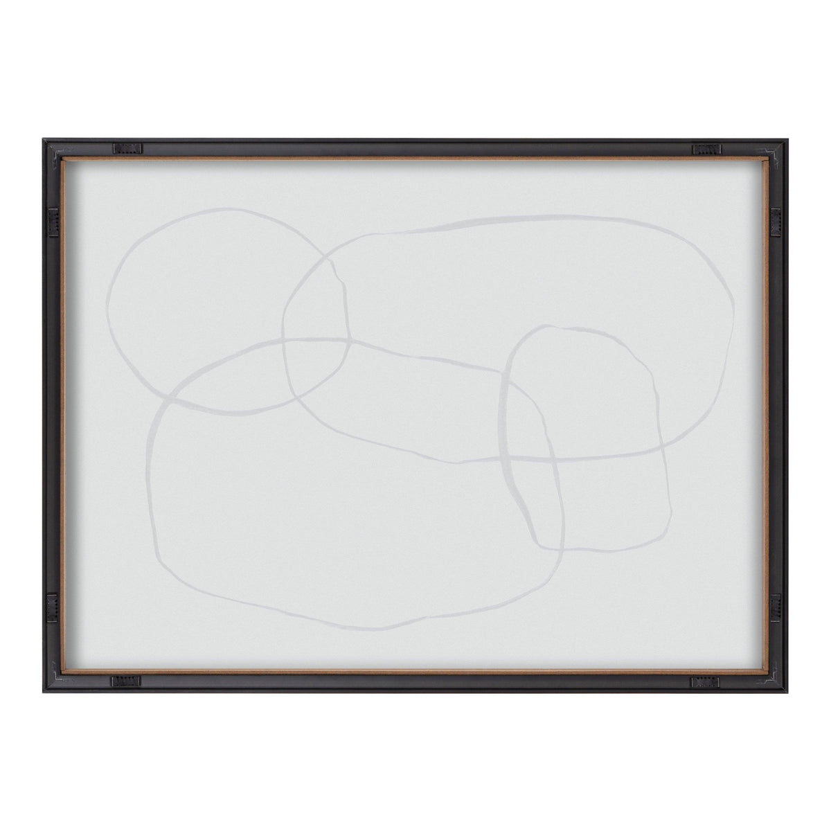 Blake 871 Modern Circles Framed Printed Glass by Teju Reval of SnazzyHues