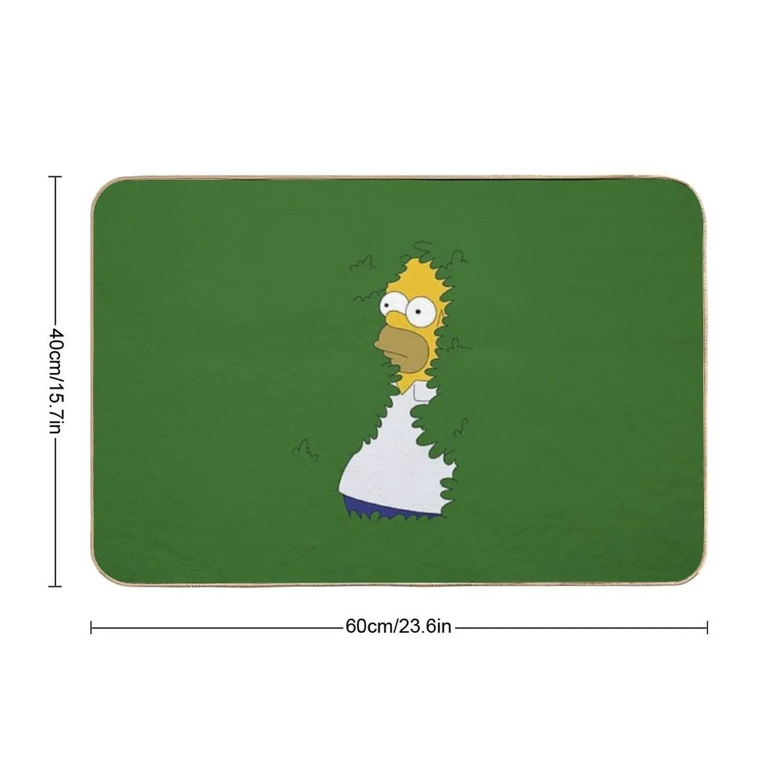 Homer In The Bushes Bath Mat