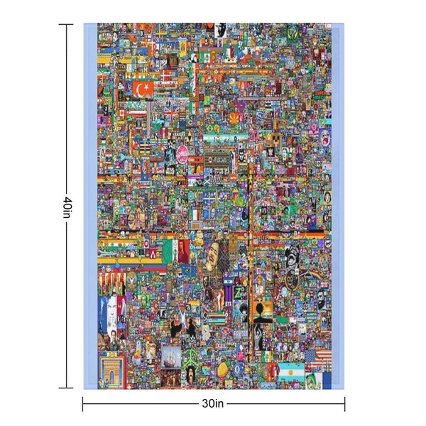 RPlace The Full 8K Version (Cleaned) Gift-ready Throw Blanket