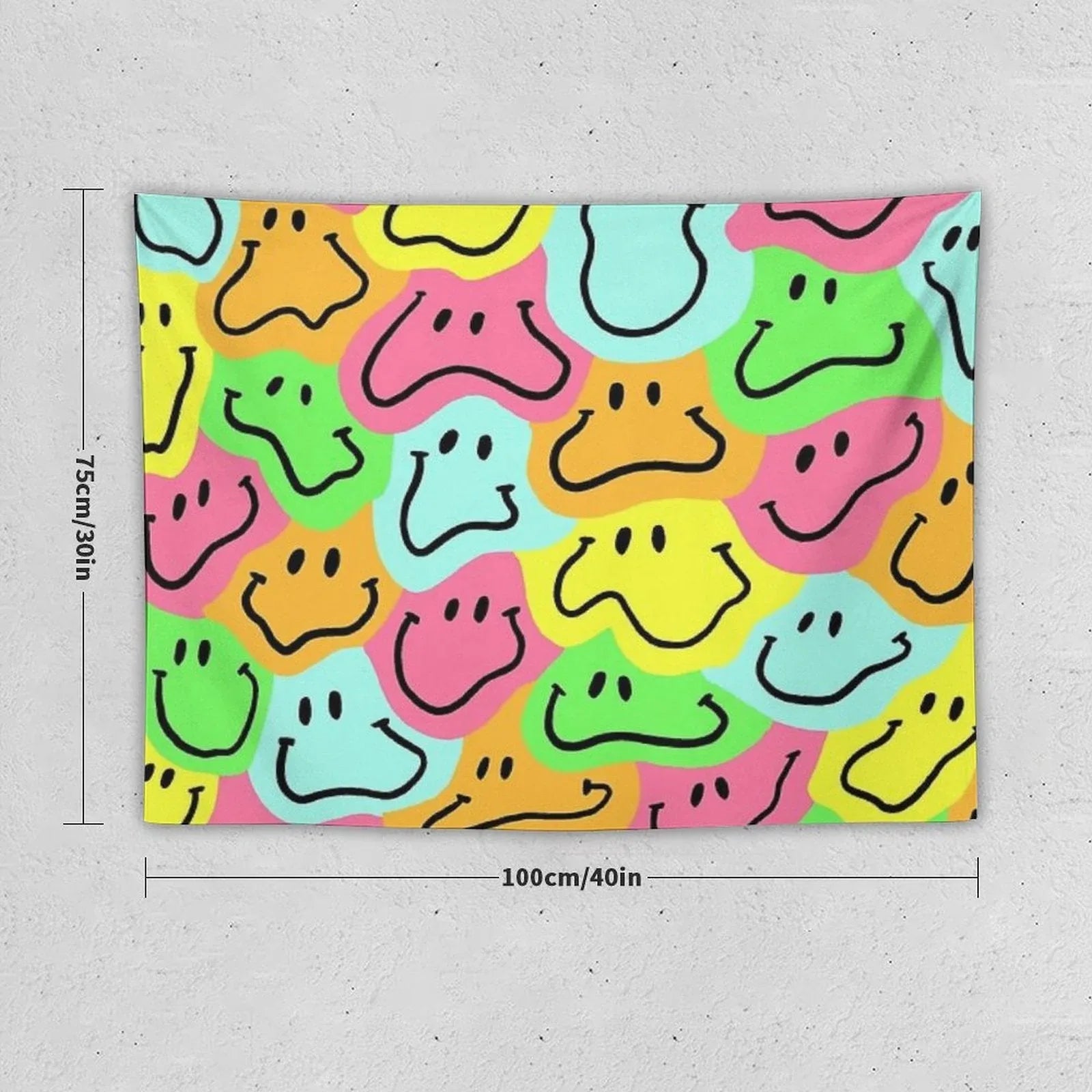 Smiley Face Pattern Tapestry