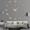 3D Big Acrylic Mirror Wall Clock Quartz Watch Still Life Clocks Frameless Wall Clock 3D Surface Mirror Wall Clock Modern Design Large Mute Wall Watches Stickers for Living Room Bedroom Home Decorations Modern Home Decoration Living Room Stickers