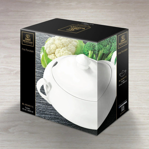 Large White Tureen 95 Oz | 2800 Ml In Colour Box - Gifts for You 'n Me