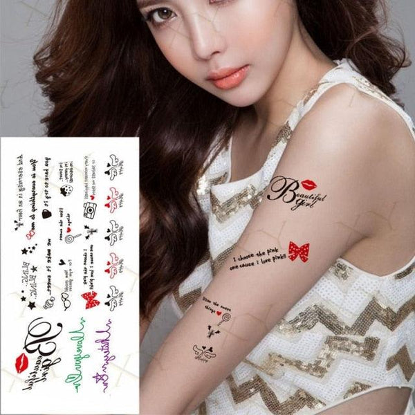 3D Butterfly Waterproof Temporary Tattoo Sticker Snake Flowers Elegant Small Popular Tattoo For Womens Mens