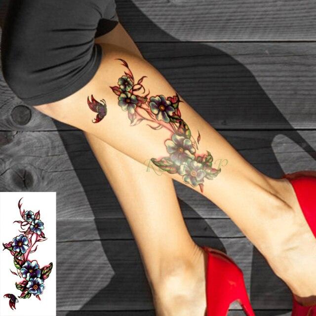 3D Butterfly Waterproof Temporary Tattoo Sticker Snake Flowers Elegant Small Popular Tattoo For Womens Mens