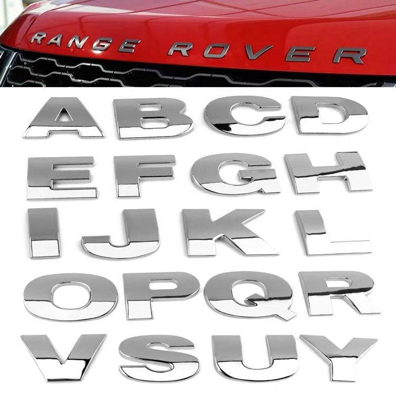 3D Car Stickers Metal Alphabet Car Letters Numbers Decal Sticker, Metal Emblem Decal Logo Trim Badge Silver Black Badge Chrome Letters Numbers Logo Car Stickers Automobiles Plastic Car Letters Number Sticker 3D Emblem Accessories Stickers