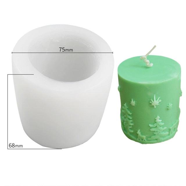 3D Christmas Tree Candle Mold DIY Scented Candle Christmas Tree Silicone Mold Candle Soap Mold Flexible Mold For Candle Making Pine Tree Molds DIY Cake Decorating Candle Silicone Mold Pine Tree Resin Soap Mold Christmas Gift Craft Home Decor