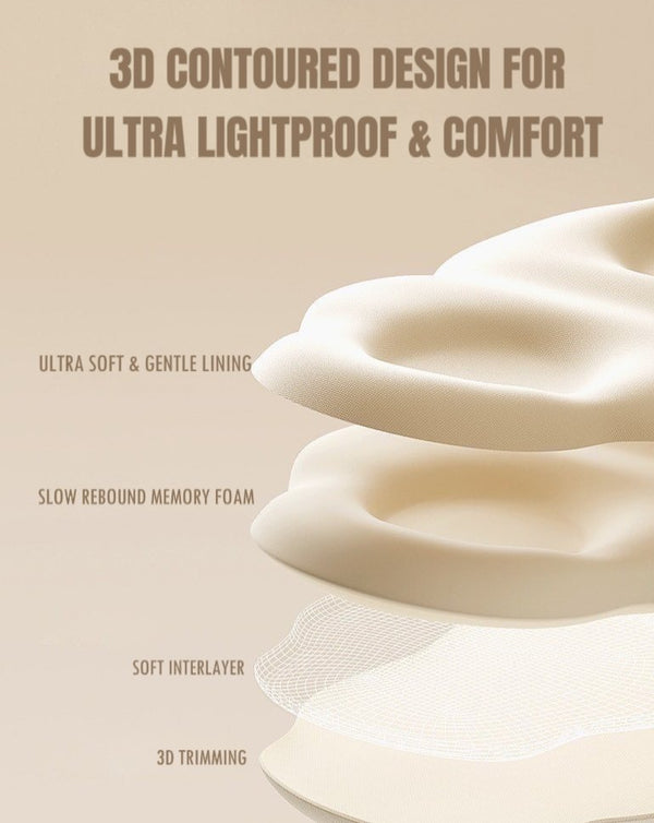 3D Contoured Puffy Cute Could Sleep Eye Mask - Ultra Lightproof and Comfortable