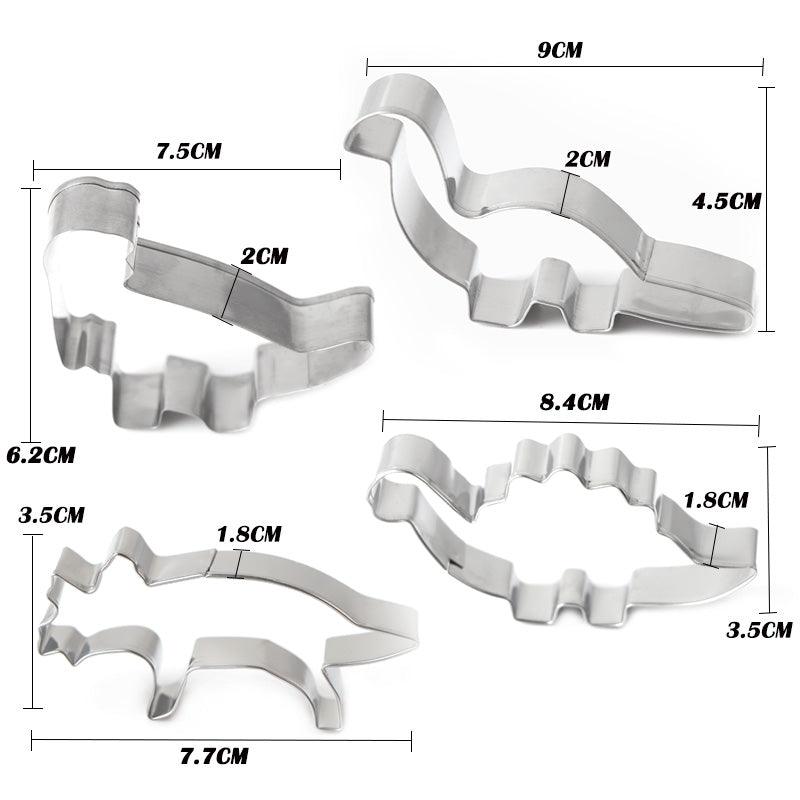 3D Dinosaur Cookie Cutters Mold Dinosaur Biscuit Cartoon Mould Sugarcraft Dessert Baking Silicone Mold For Sop Cake Decor Tool Dinosaur Fossil Cookie Making Molds Stamps For Kitchen