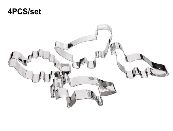 3D Dinosaur Cookie Cutters Mold Dinosaur Biscuit Cartoon Mould Sugarcraft Dessert Baking Silicone Mold For Sop Cake Decor Tool Dinosaur Fossil Cookie Making Molds Stamps For Kitchen