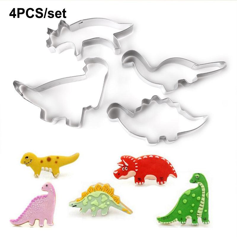 3D Dinosaur Cookie Cutters Mold Dinosaur Biscuit Cartoon Mould Sugarcraft Dessert Baking Silicone Mold For Sop Cake Decor Tool Dinosaur Fossil Cookie Making Molds Stamps For Kitchen