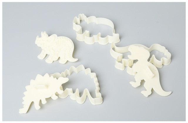 3D Dinosaur Cookie Cutters Mold Dinosaur Biscuit Cartoon Mould Sugarcraft Dessert Baking Silicone Mold For Sop Cake Decor Tool Dinosaur Fossil Cookie Making Molds Stamps For Kitchen