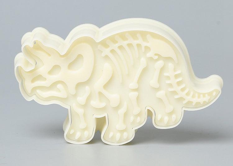 3D Dinosaur Cookie Cutters Mold Dinosaur Biscuit Cartoon Mould Sugarcraft Dessert Baking Silicone Mold For Sop Cake Decor Tool Dinosaur Fossil Cookie Making Molds Stamps For Kitchen