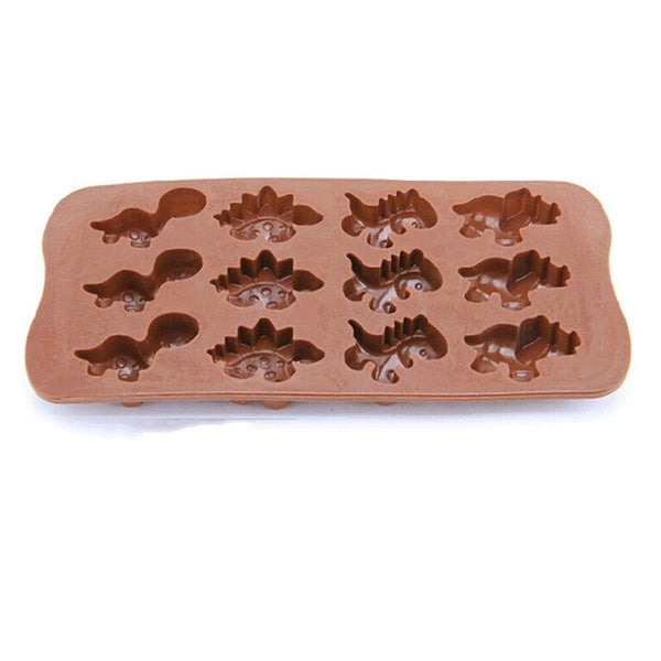 3D Dinosaur Silicone Fondant Mould Cake Chocolate Candy Fondant Candle Soap Craft Cake Mold Baking Cute Dinosaur Silicone Cake Molds Kid's Dino Chocolate Mold Tray