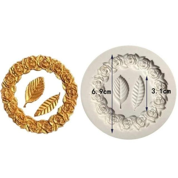 3D Flower Silicone Mold Sugar Paste Fondant Cake Decor Tool Chocolate Cake Candy Fence Shaped Mold Baking Cake Moulds Mini Sizes Roses Flower Fondant Candy Silicone Mold