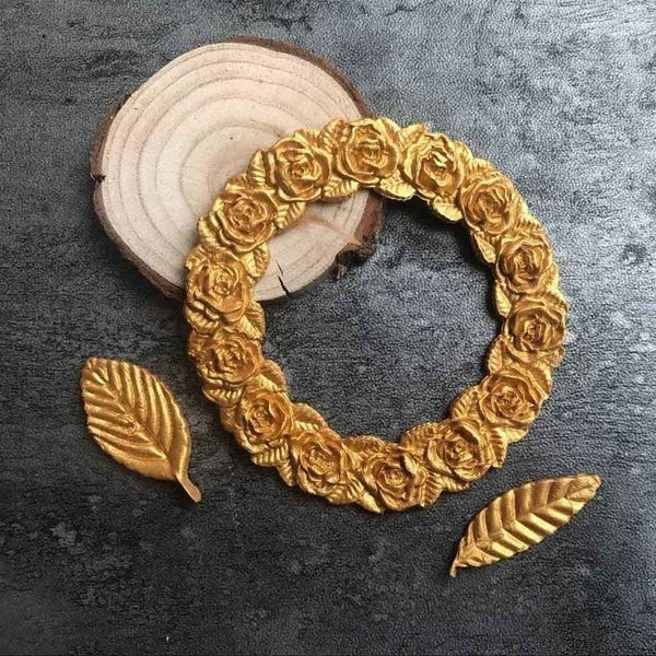 3D Flower Silicone Mold Sugar Paste Fondant Cake Decor Tool Chocolate Cake Candy Fence Shaped Mold Baking Cake Moulds Mini Sizes Roses Flower Fondant Candy Silicone Mold