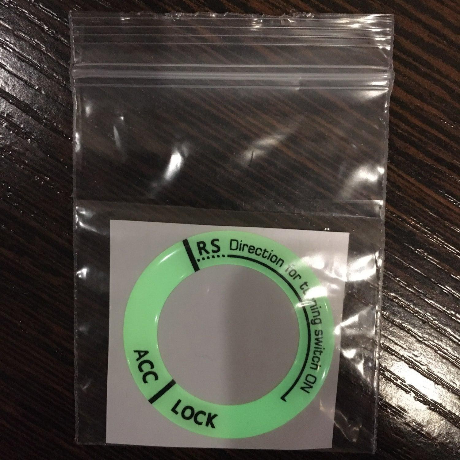 3D Key Ring Sticker Engine Start Push Button Switch Ring Cover Trim Luminous Ignition Switch Cover Car Styling Circle Light Decoration for Auto Motorcycle Universal Ignition Start Stop Button Luminous Ring Cover Trim Compatible