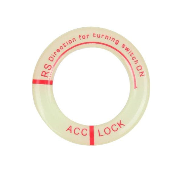 3D Key Ring Sticker Engine Start Push Button Switch Ring Cover Trim Luminous Ignition Switch Cover Car Styling Circle Light Decoration for Auto Motorcycle Universal Ignition Start Stop Button Luminous Ring Cover Trim Compatible
