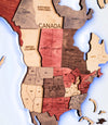 3D LED Wooden World Map 3.0 Fusion - M (24"x 39") / Prime (with names) / EN
