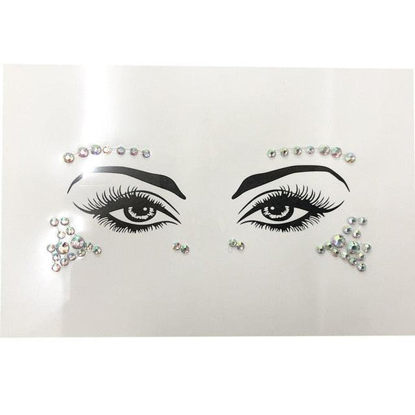 3D Makeup Tattoo Face Gems Glitter Face Jewels Crystal Stickers Face Glitter for Festival Carnival Party