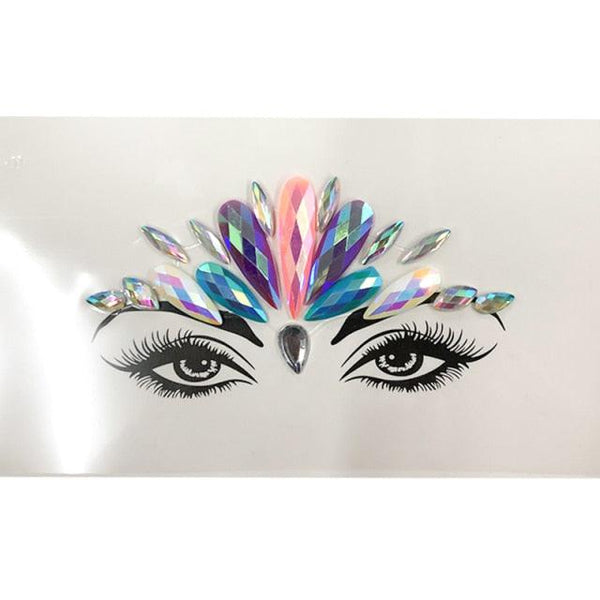 3D Makeup Tattoo Face Gems Glitter Face Jewels Crystal Stickers Face Glitter for Festival Carnival Party
