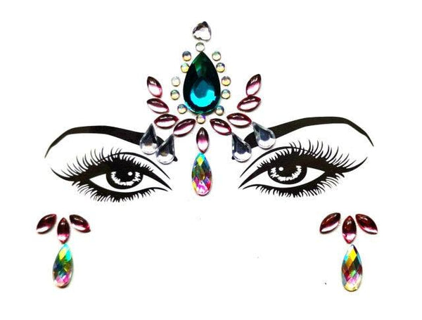 3D Makeup Tattoo Face Gems Glitter Face Jewels Crystal Stickers Face Glitter for Festival Carnival Party
