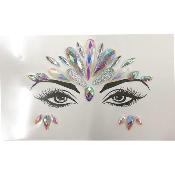 3D Makeup Tattoo Face Gems Glitter Face Jewels Crystal Stickers Face Glitter for Festival Carnival Party