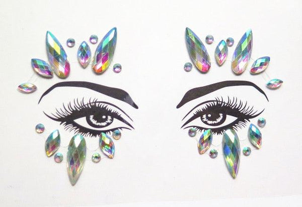 3D Makeup Tattoo Face Gems Glitter Face Jewels Crystal Stickers Face Glitter for Festival Carnival Party