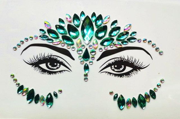 3D Makeup Tattoo Face Gems Glitter Face Jewels Crystal Stickers Face Glitter for Festival Carnival Party