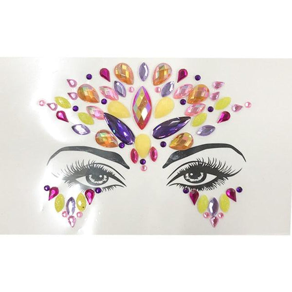 3D Makeup Tattoo Face Gems Glitter Face Jewels Crystal Stickers Face Glitter for Festival Carnival Party