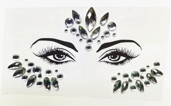 3D Makeup Tattoo Face Gems Glitter Face Jewels Crystal Stickers Face Glitter for Festival Carnival Party