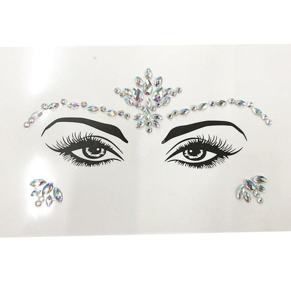 3D Makeup Tattoo Face Gems Glitter Face Jewels Crystal Stickers Face Glitter for Festival Carnival Party