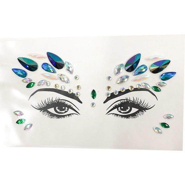 3D Makeup Tattoo Face Gems Glitter Face Jewels Crystal Stickers Face Glitter for Festival Carnival Party